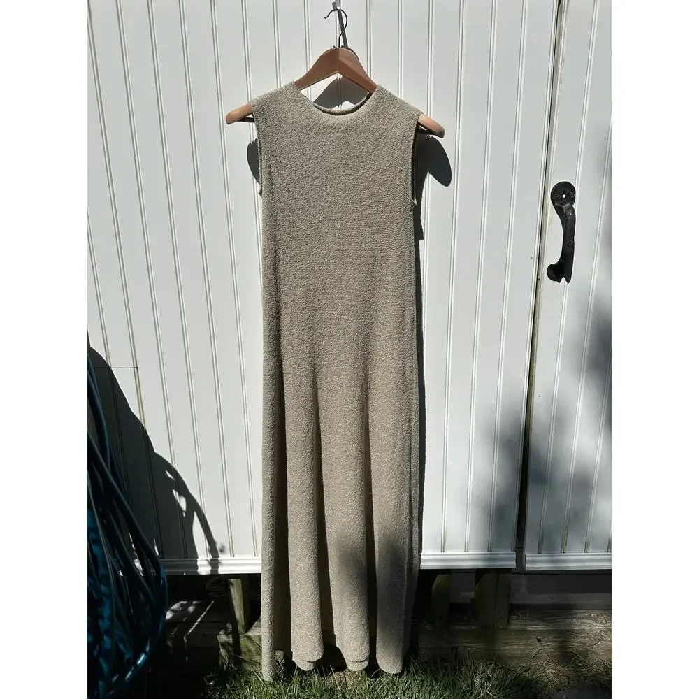 Lauren Manoogian Cotton Bouclé Shell Dress Size 1 Small Pumice Taupe NWT $530 - Picture 3 of 16